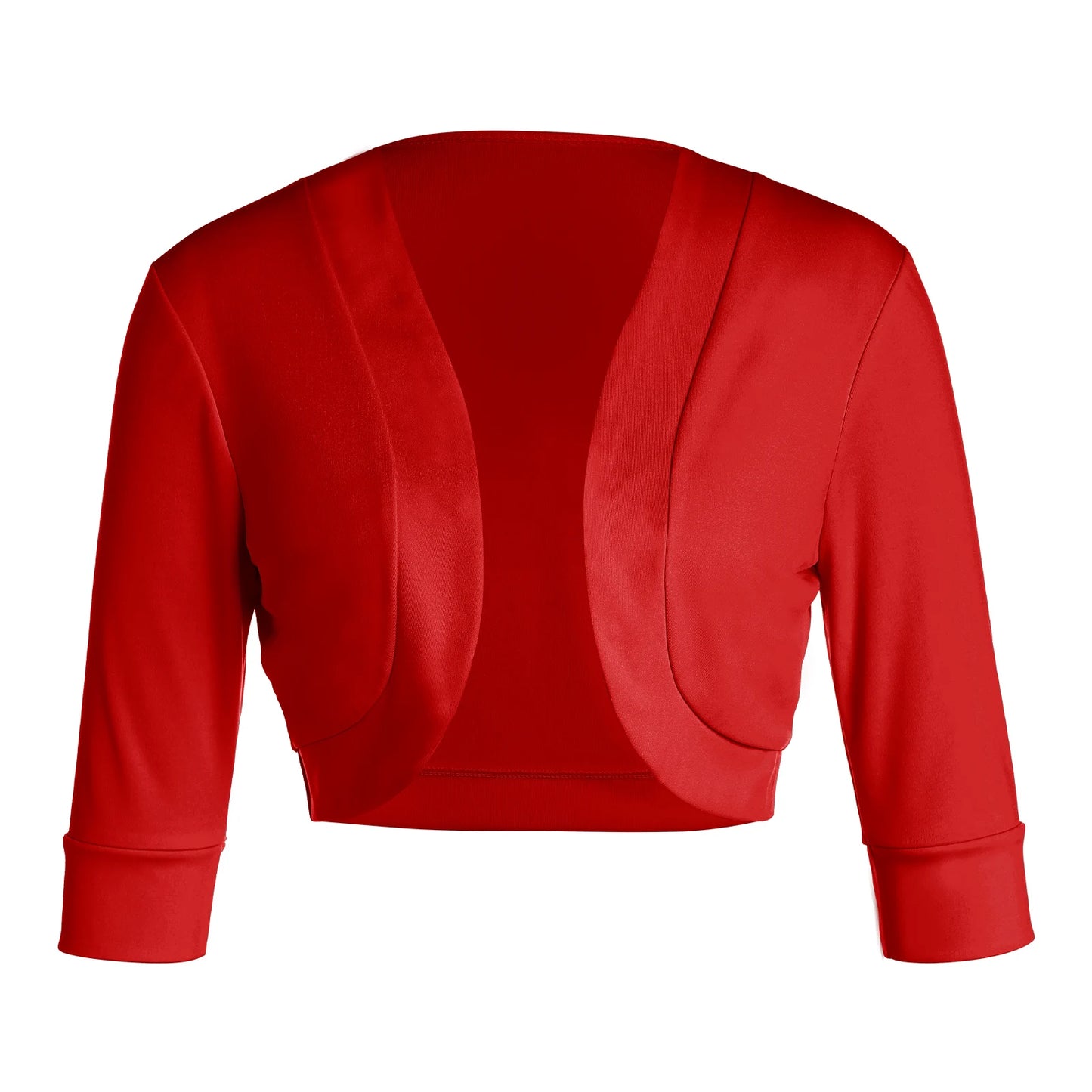 Women's Short Cardigan Solid Color Long Sleeve Jacket Cropped Plus Size