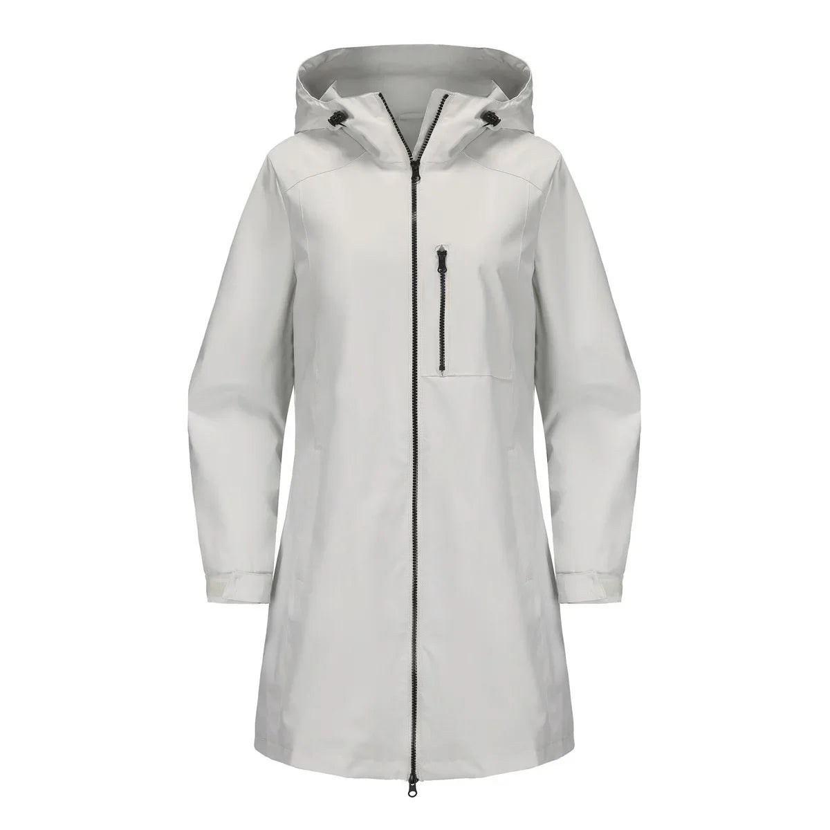 Spring Women's Hooded Long Jacket, Size S-3XL