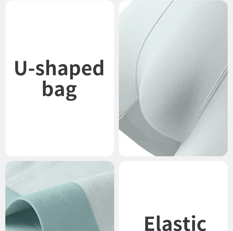 4Pcs Traceless Breathable Silky Antibacterial Men Boxers Trunks