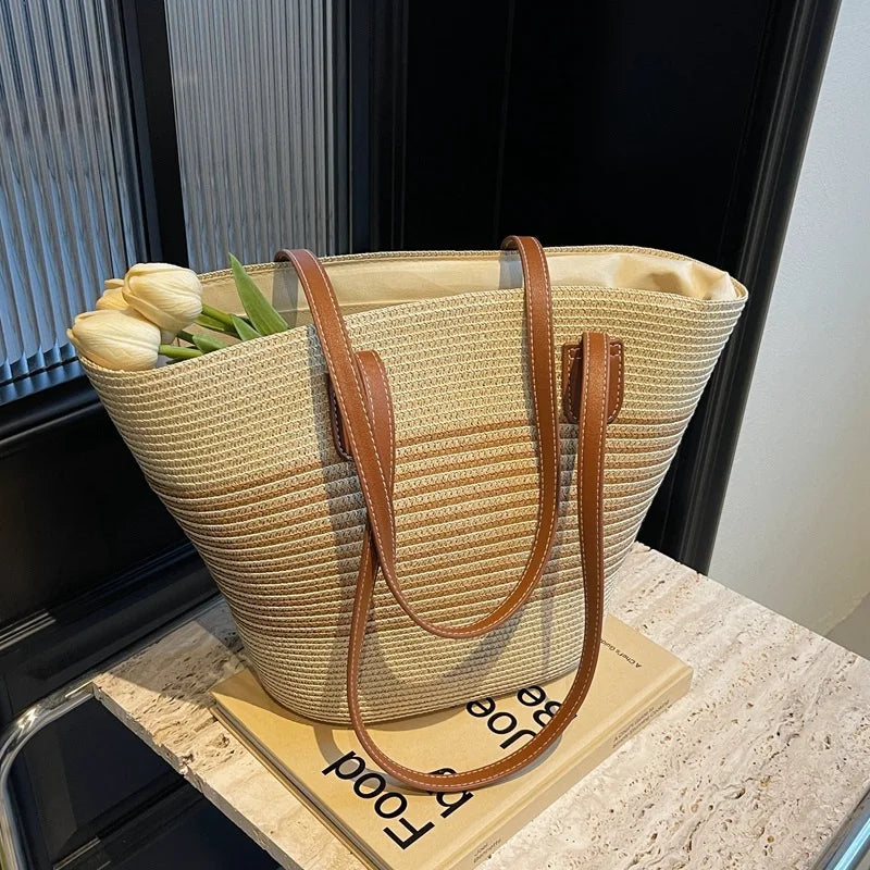 Straw women's summer bag large capacity shoulder bag
