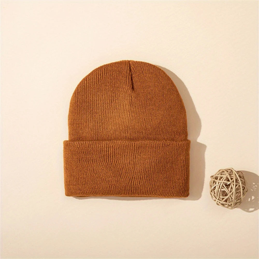 4pcs Winter Warm Knitted Baby Hat Knit Cuffed Beanie for Boys and Girls