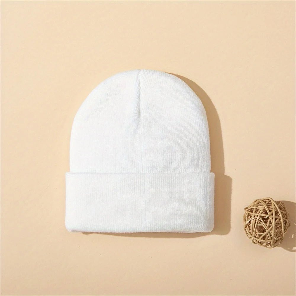 4pcs Winter Warm Knitted Baby Hat Knit Cuffed Beanie for Boys and Girls