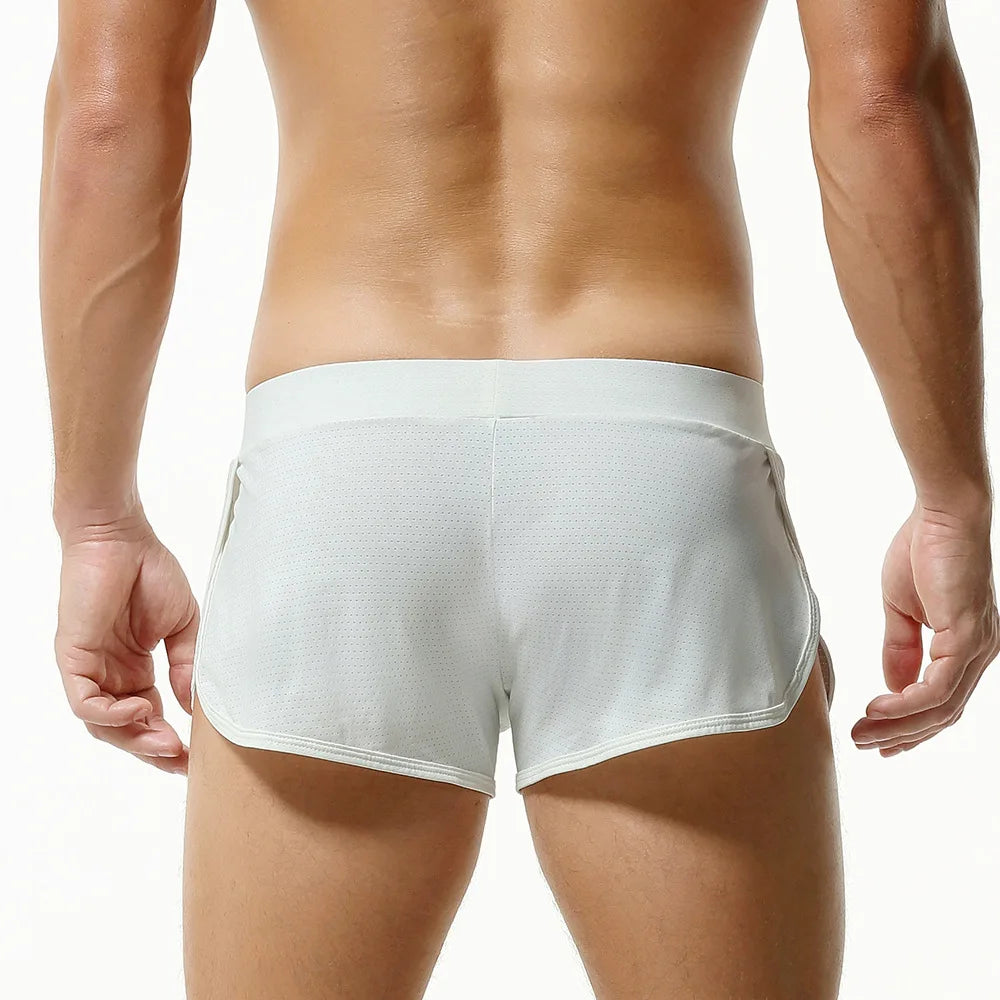 Men's Loose Sleepwear Shorts Mesh Breathable Pajamas Shorts