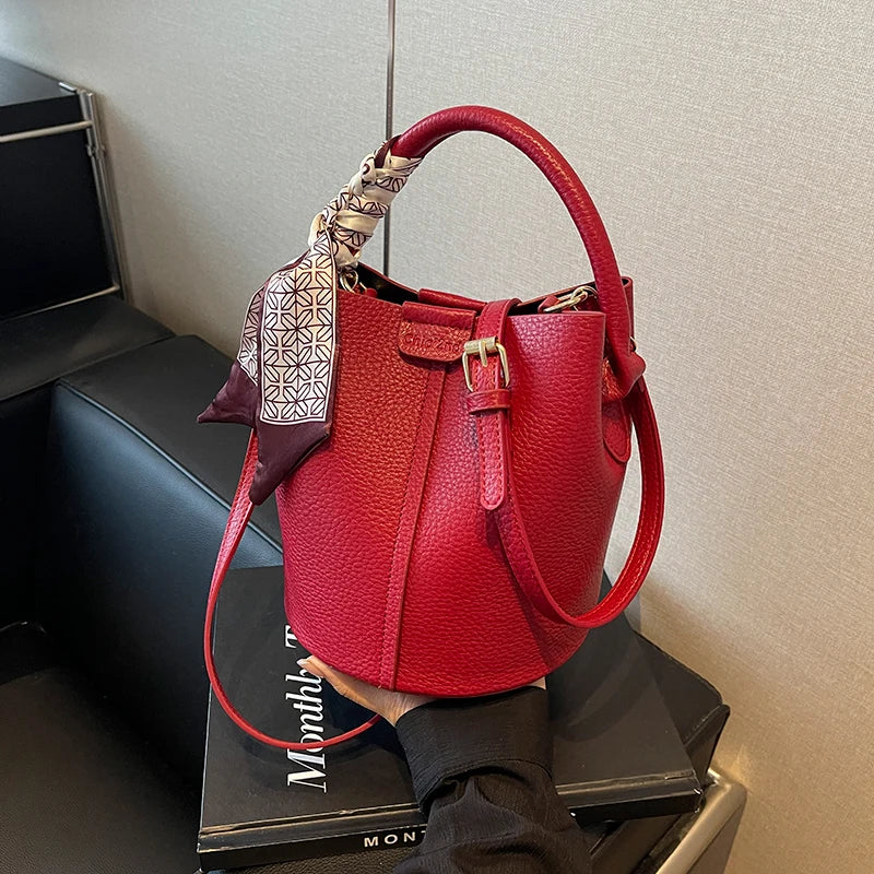 Retro Women's Handbag Bag High-End Soft PU Leather