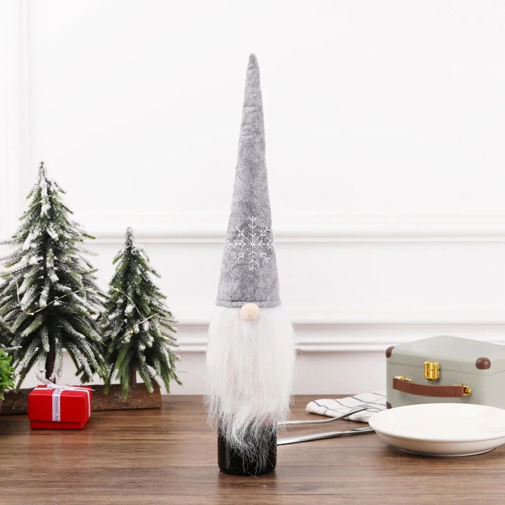 Christmas Wine Bottle Decoration