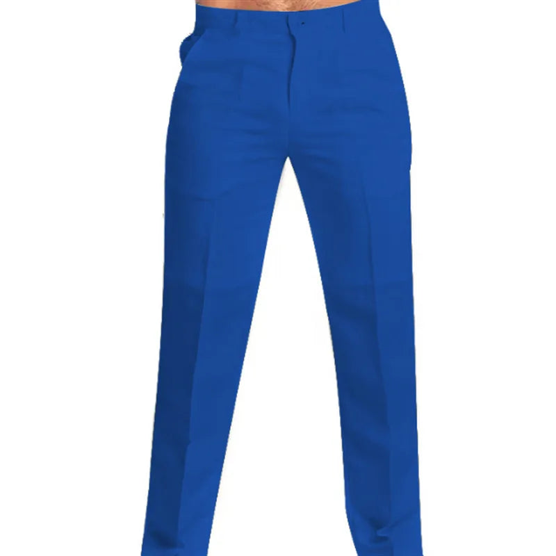 Men's Linen Slant Pocket Straight Solid Color Comfortable Breathable Daily Casual Pants