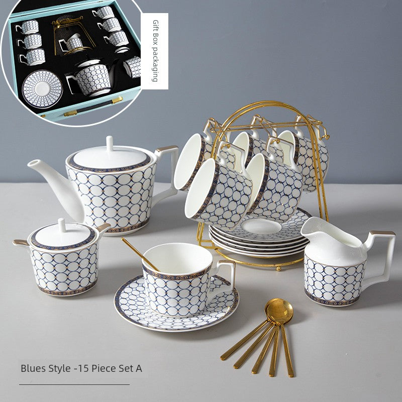 Exquisite Luxury Ceramic British Bone China Coffee Cups and Saucer