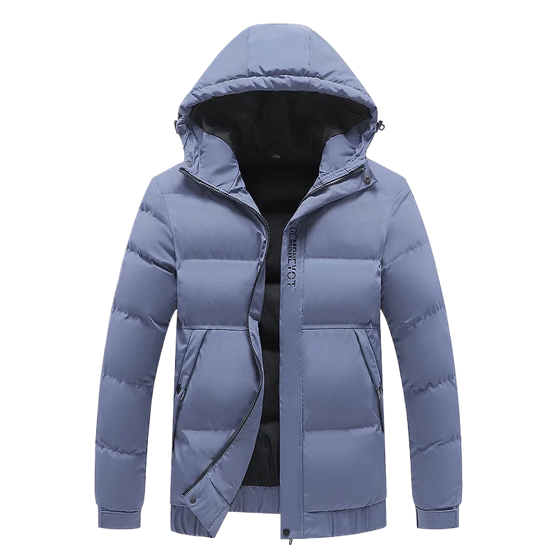 Men's Parkas Quilted Thick Warm Hooded Coat Cotton-padded Puffer Jacket