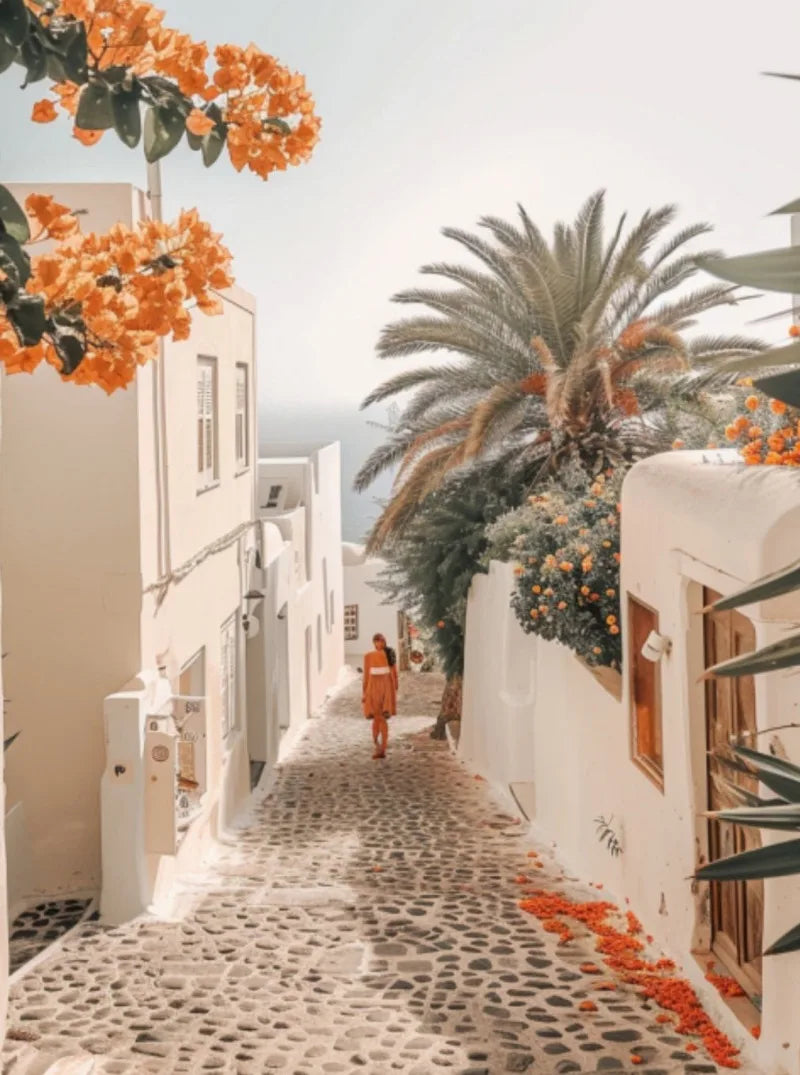 Santorini Modern Landscape Posters Prints Canvas