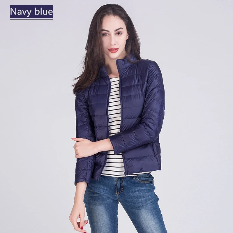 Women Ultra Lightweight Packable Puffer Coats Slim Fit