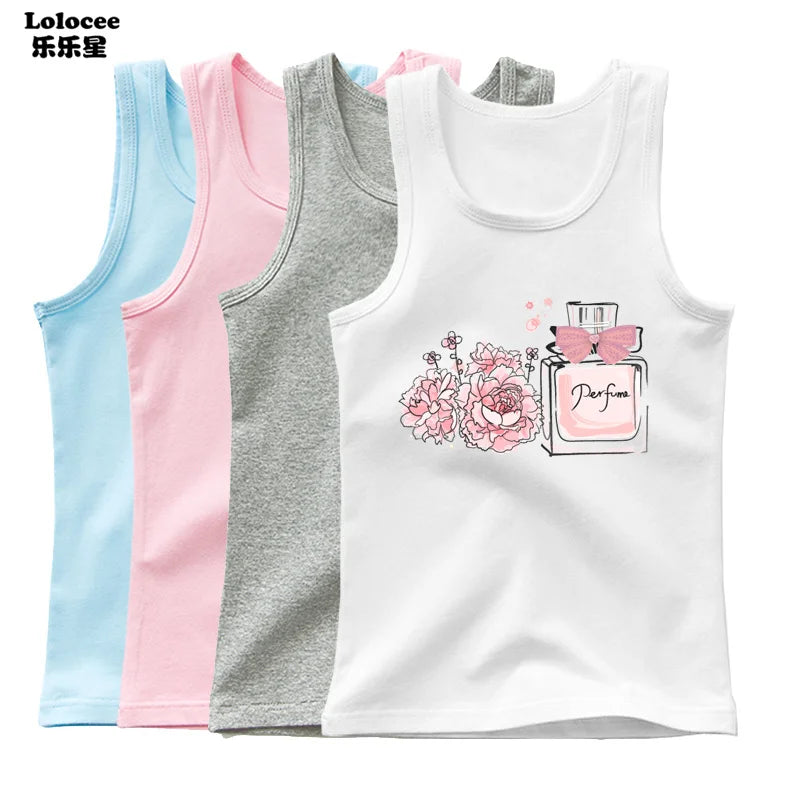 Girl Summer Pink Tanks Tops