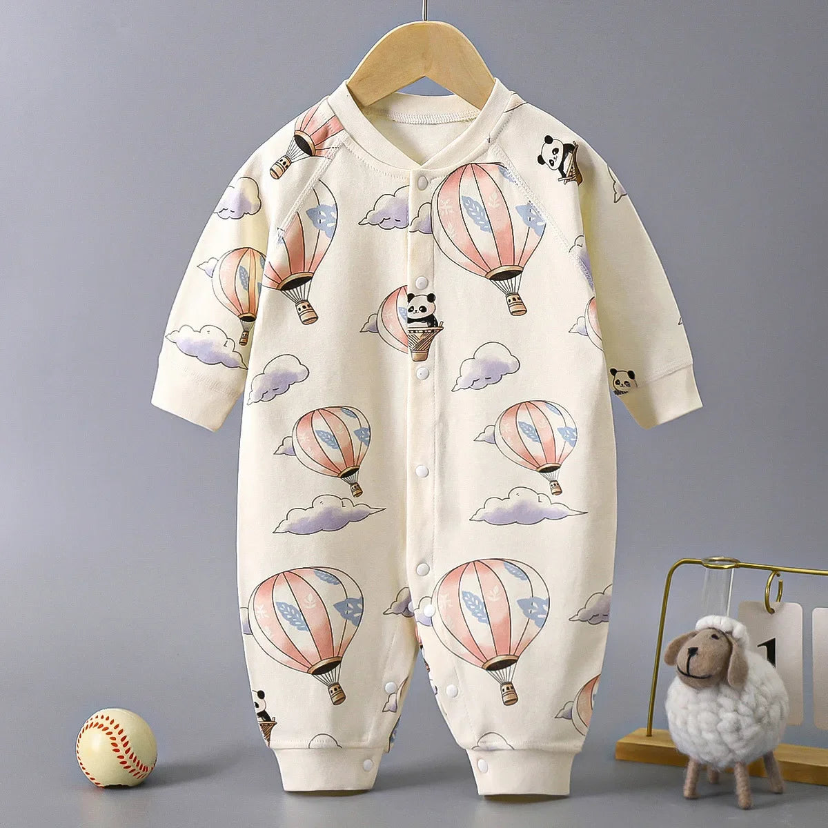 Newborn Baby Boy Girl Bodysuit Romper Comfortable Cotton Clothing for Autumn Spring