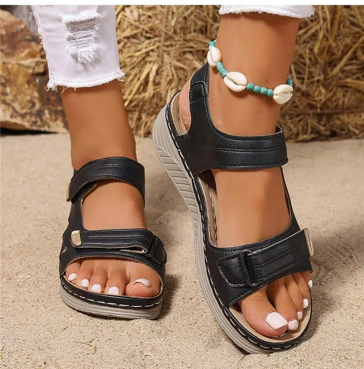 Women Summer Walking Sandals Shoes Wedge Non-Slip