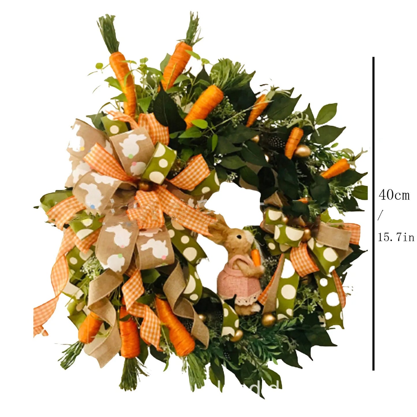 Bow Ribbon Easter Eggs Wreath Front Door Decor