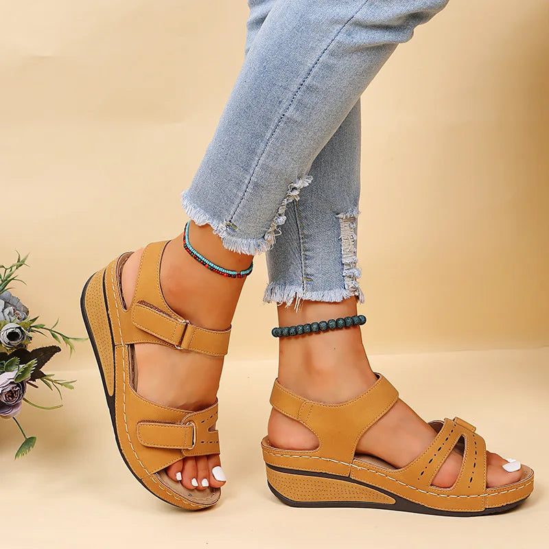 Women Soft Comfortable Stitching Sandals Open Toe