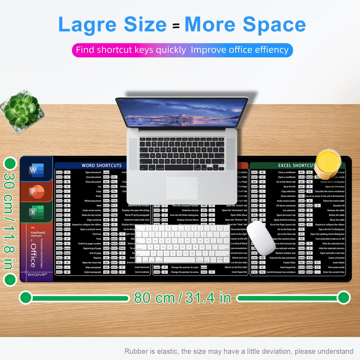 Office Shortcut Keys Mouse Pad