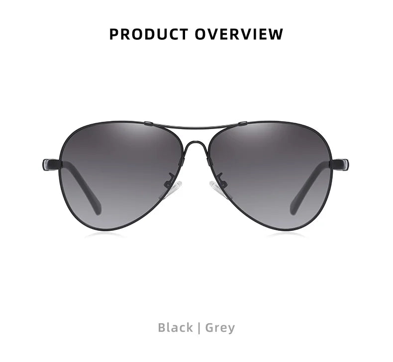BARCUR Design Frame Sunglasses Polarized For Men Women Pilot Gradient Lens Eyewear Mirror Shades