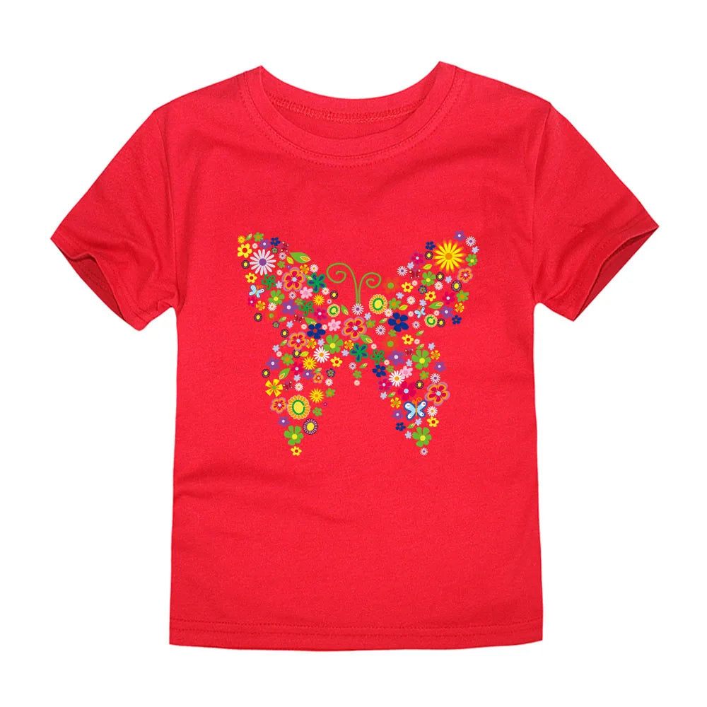 100% Cotton Toddler Girl T- Shirts