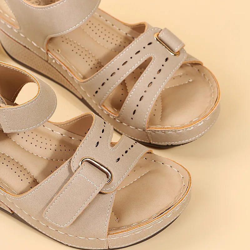Women Soft Comfortable Stitching Sandals Open Toe