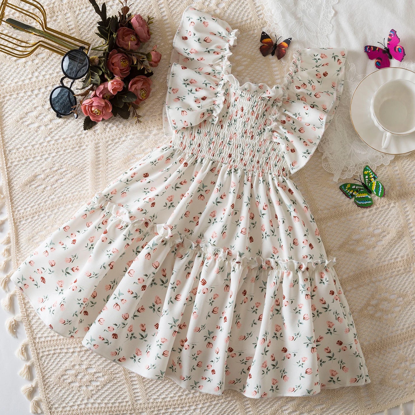 Colorful Summer Cool Refreshing Sweet Casual Dress 3-8 Years