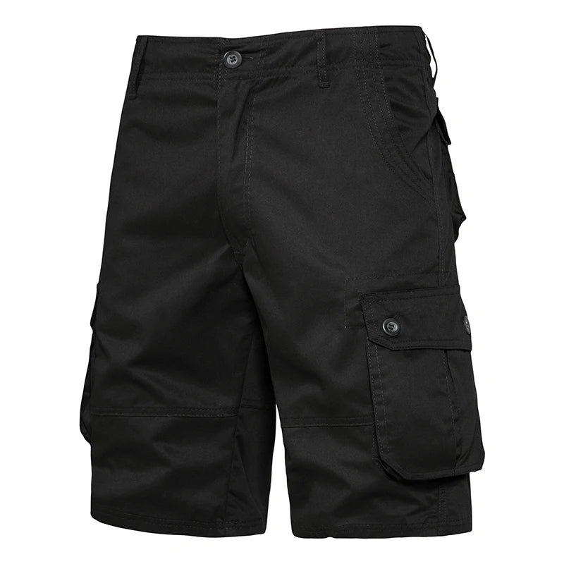 Men's Shorts Loose Large Size Multi-Pocket Overalls Summer Cotton Comfortable Short Pants Outdoor Casual Sports Beach Pants