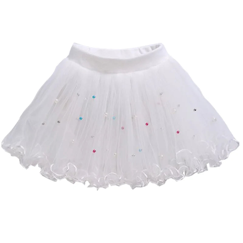 Girls Tutu Fluffy Princess Ballet Dance Tulle Mesh Skirt