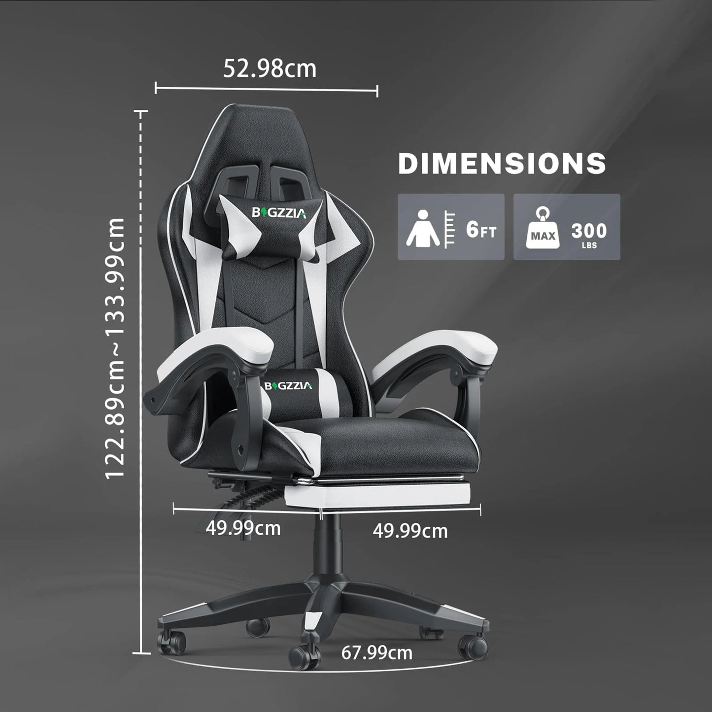 Ergonomic Computer chair with Lumbar Cushion Headrest