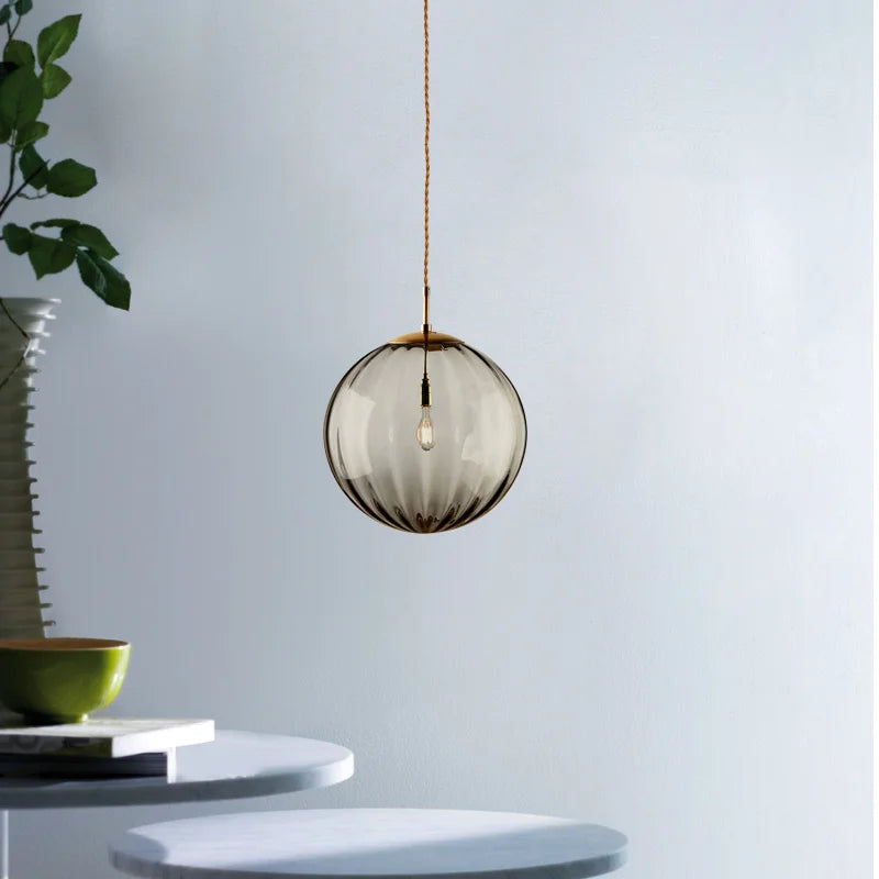 Modern Color Led Pendant Light Glass Ball Kitchen Fixtures