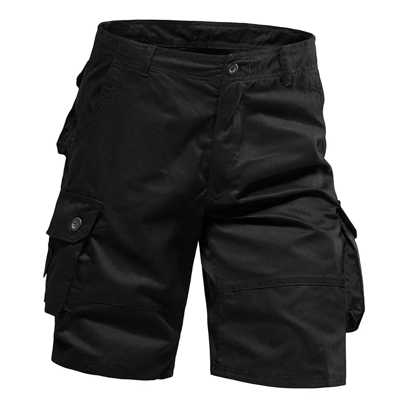Men's Shorts Loose Large Size Multi-Pocket Overalls Summer Cotton Comfortable Short Pants Outdoor Casual Sports Beach Pants