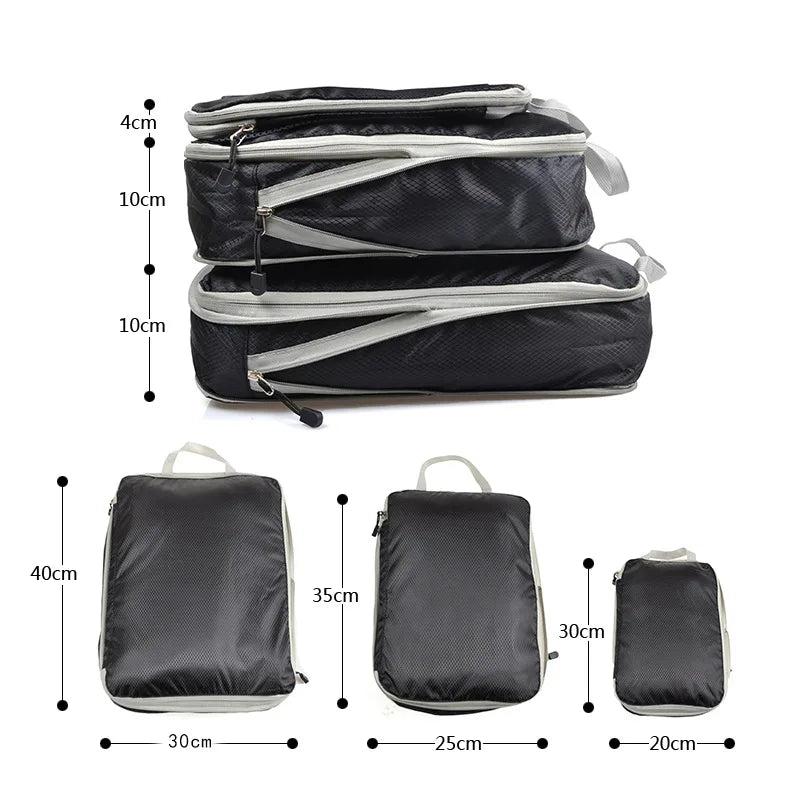 Foldable Compressible Waterproof Travel Storage Organizer Nylon Bags