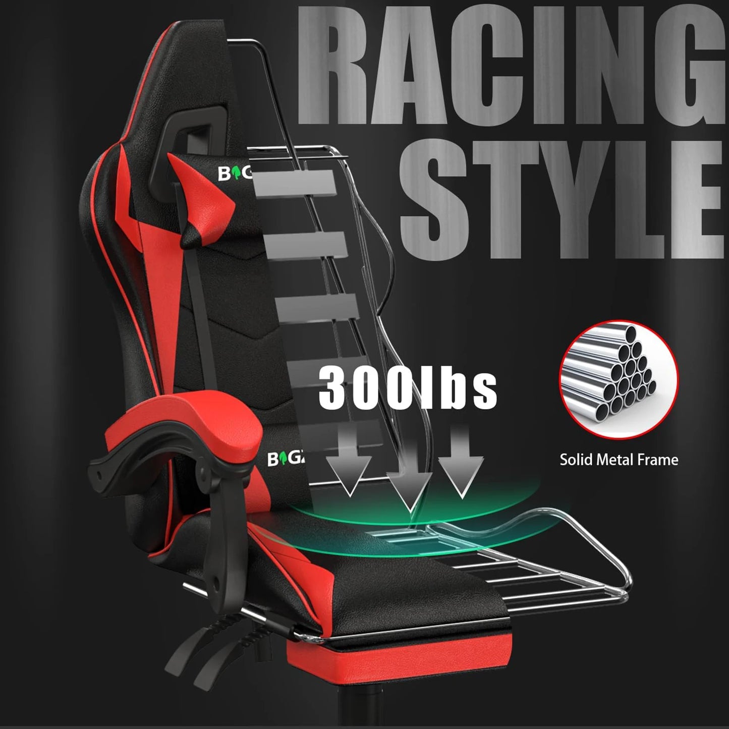Ergonomic Computer chair with Lumbar Cushion Headrest