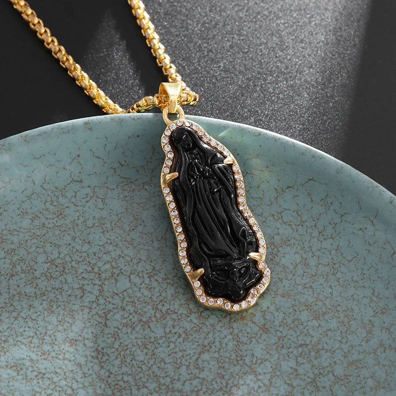 Unisex Virgin Mary Blessing Necklace Pendant