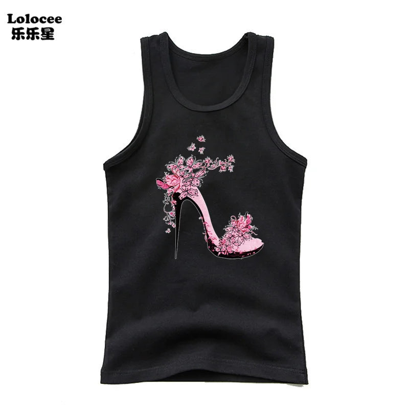 Girl Summer Pink Tanks Tops