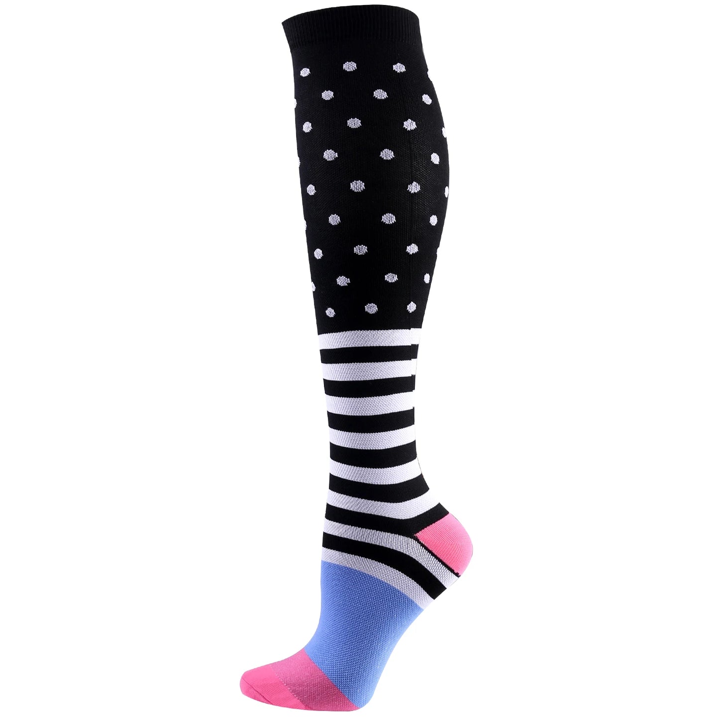 New Compression Socks Men Women Graduated 20-30 Mmhg Fit For Medical Edema Diabetes Varicose Veins, Running Compression Socks