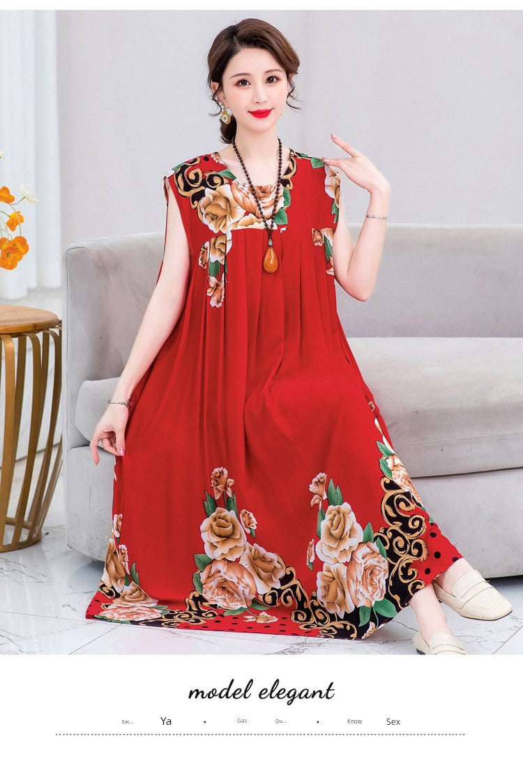 Summer Pure Cotton Stylish Extra Large Size 110.00kg Dress or Sleepwear