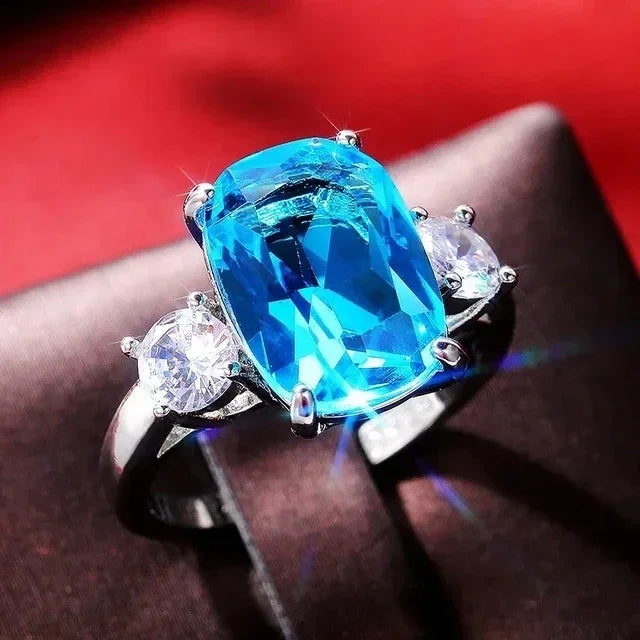 Gorgeous Exquisite High-end Women Crystal Zircon Rings