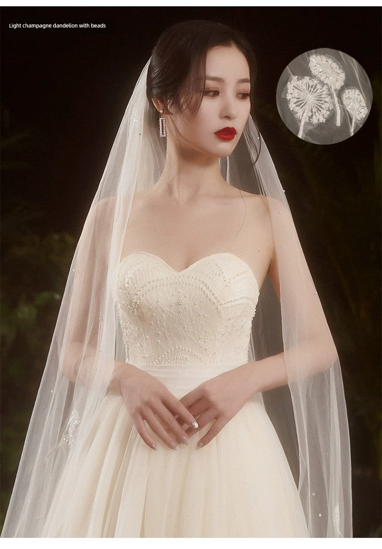 Bride Wedding Long Big Tailing Veil