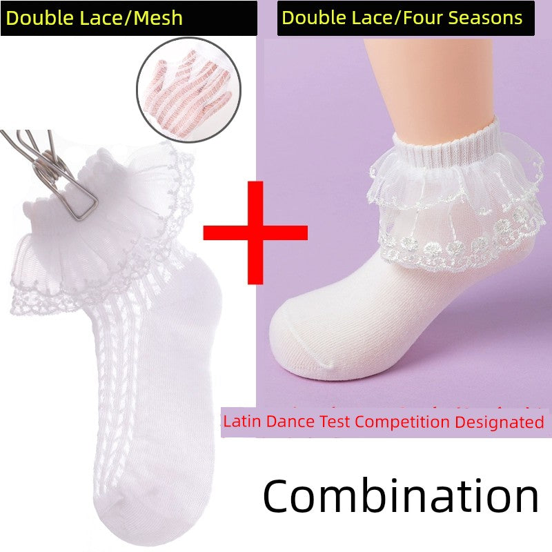 Latin Dance Pantyhose Summer Girl Lace Socks