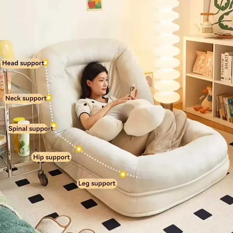 Human kennel lazy sofa tatami backrest cushion integrated balcony home sofa floor futon seat pier