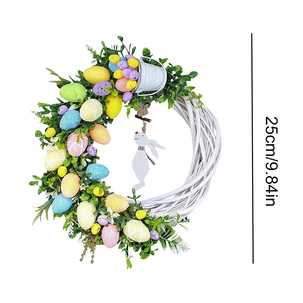 Easter Front Door Spring Cross Wreath
