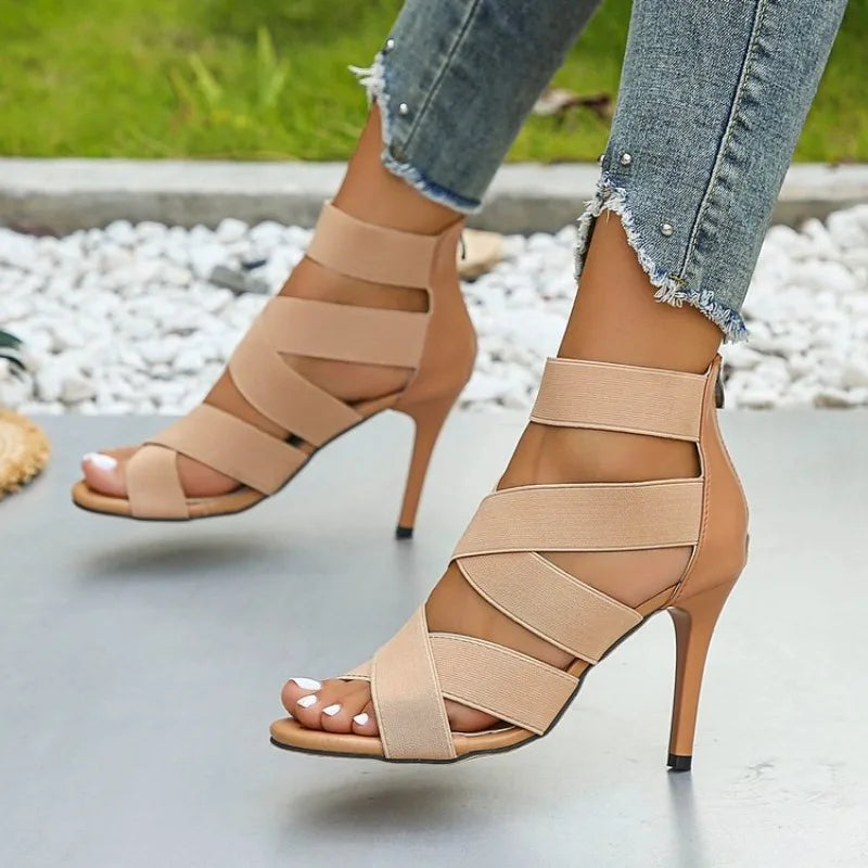 Open Toes Gladiator Women Shoes High Heel Pumps