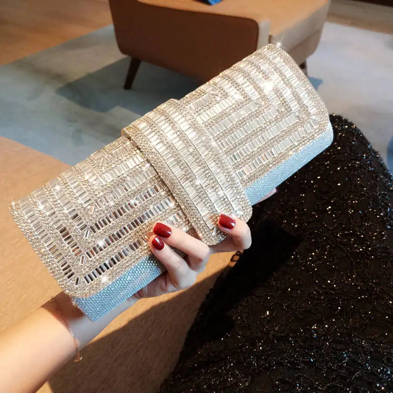 Diamond Crystal Evening Clutch Bag