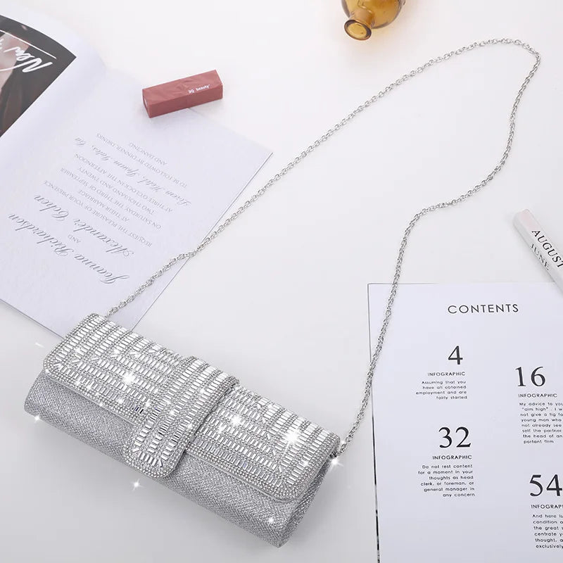 Diamond Crystal Evening Clutch Bag
