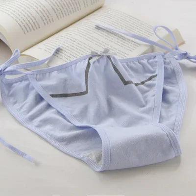 Women Funny Cotton Panties Hollow Out Seamless Briefs