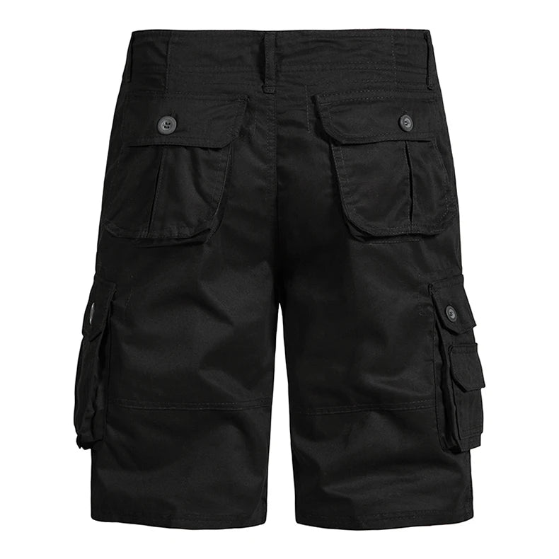 Men's Shorts Loose Large Size Multi-Pocket Overalls Summer Cotton Comfortable Short Pants Outdoor Casual Sports Beach Pants