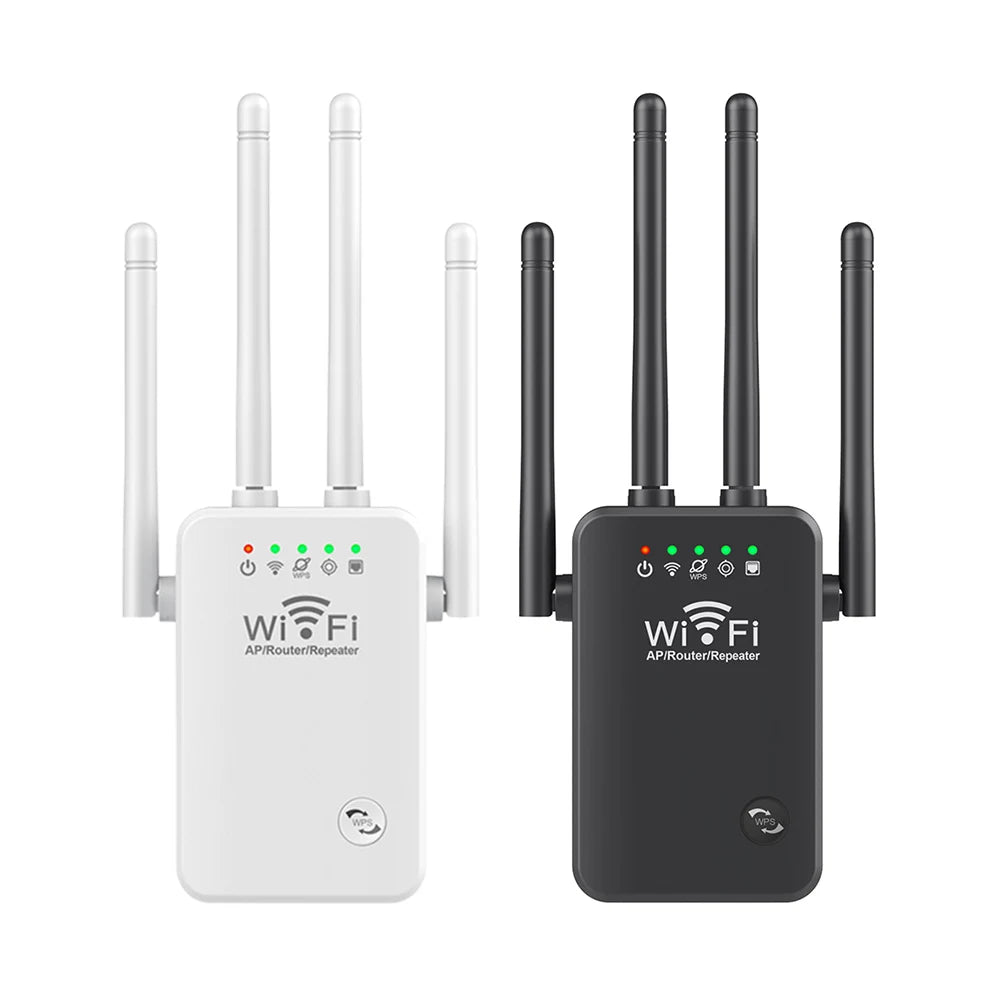 WiFi Extenders Signal Booster 2.4 GHz Wireless Internet Repeater 300Mbps 4 Antenna Long Range for Home with Ethernet Port