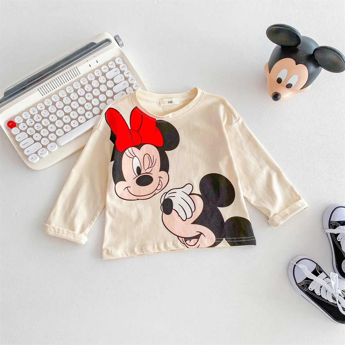 Girls Long Sleeve T-shirt Printed Cartoon Mickey