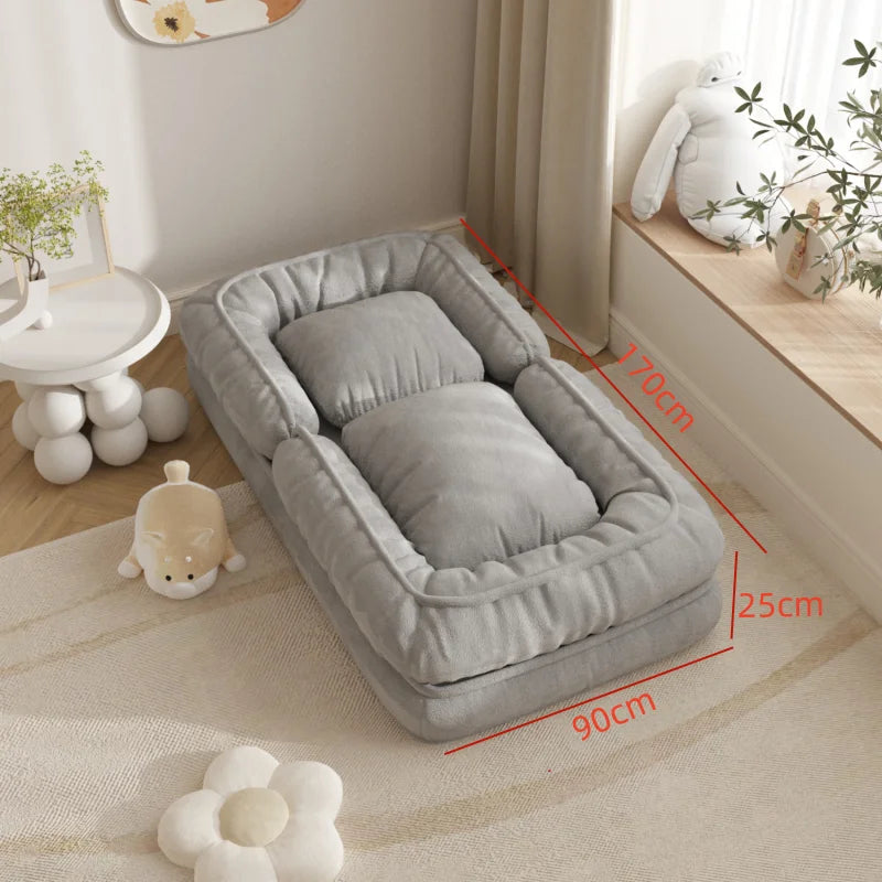 Human kennel lazy sofa tatami backrest cushion integrated balcony home sofa floor futon seat pier
