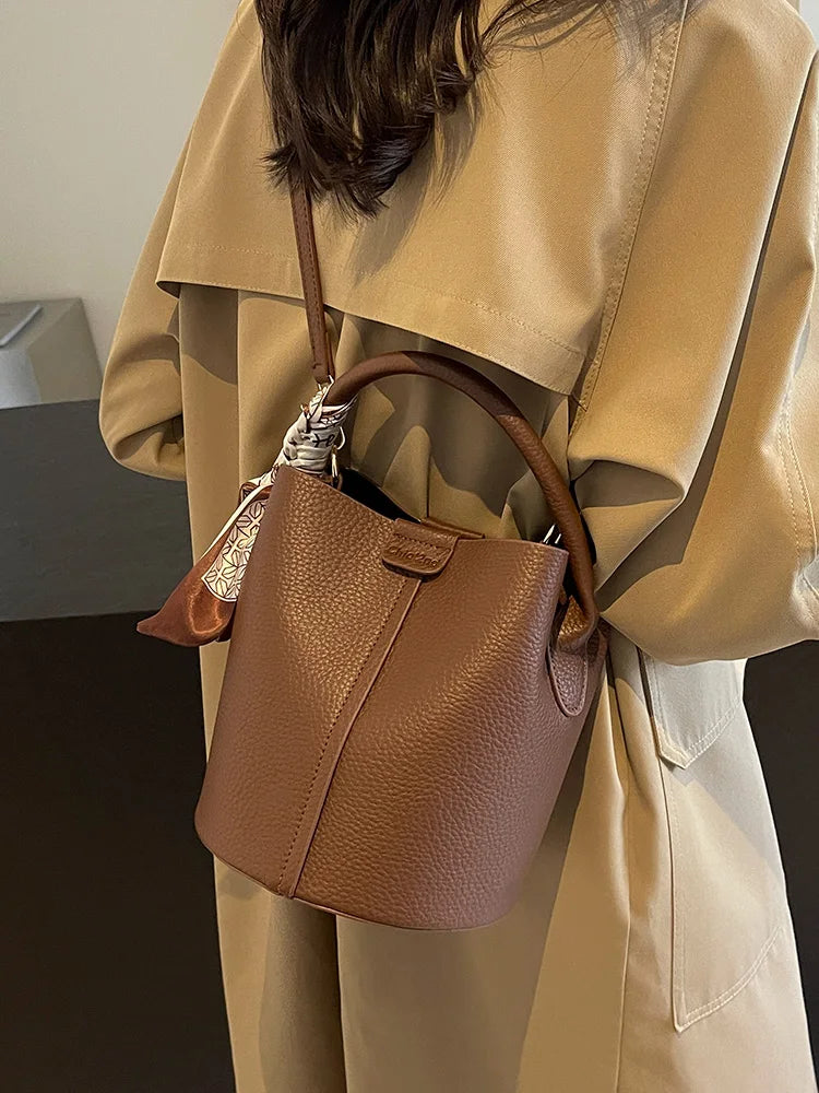 Retro Women's Handbag Bag High-End Soft PU Leather