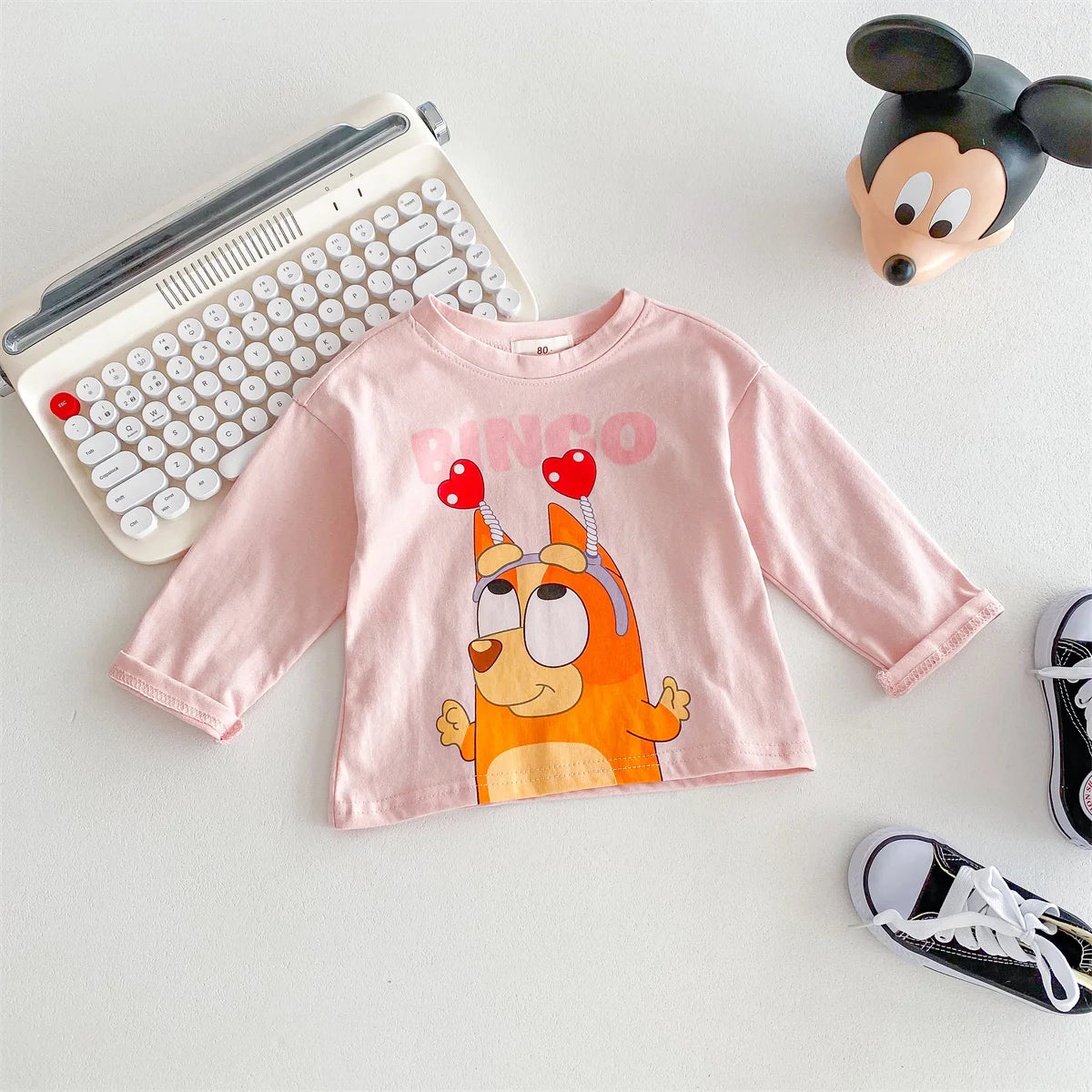 Girls Long Sleeve T-shirt Printed Cartoon Mickey